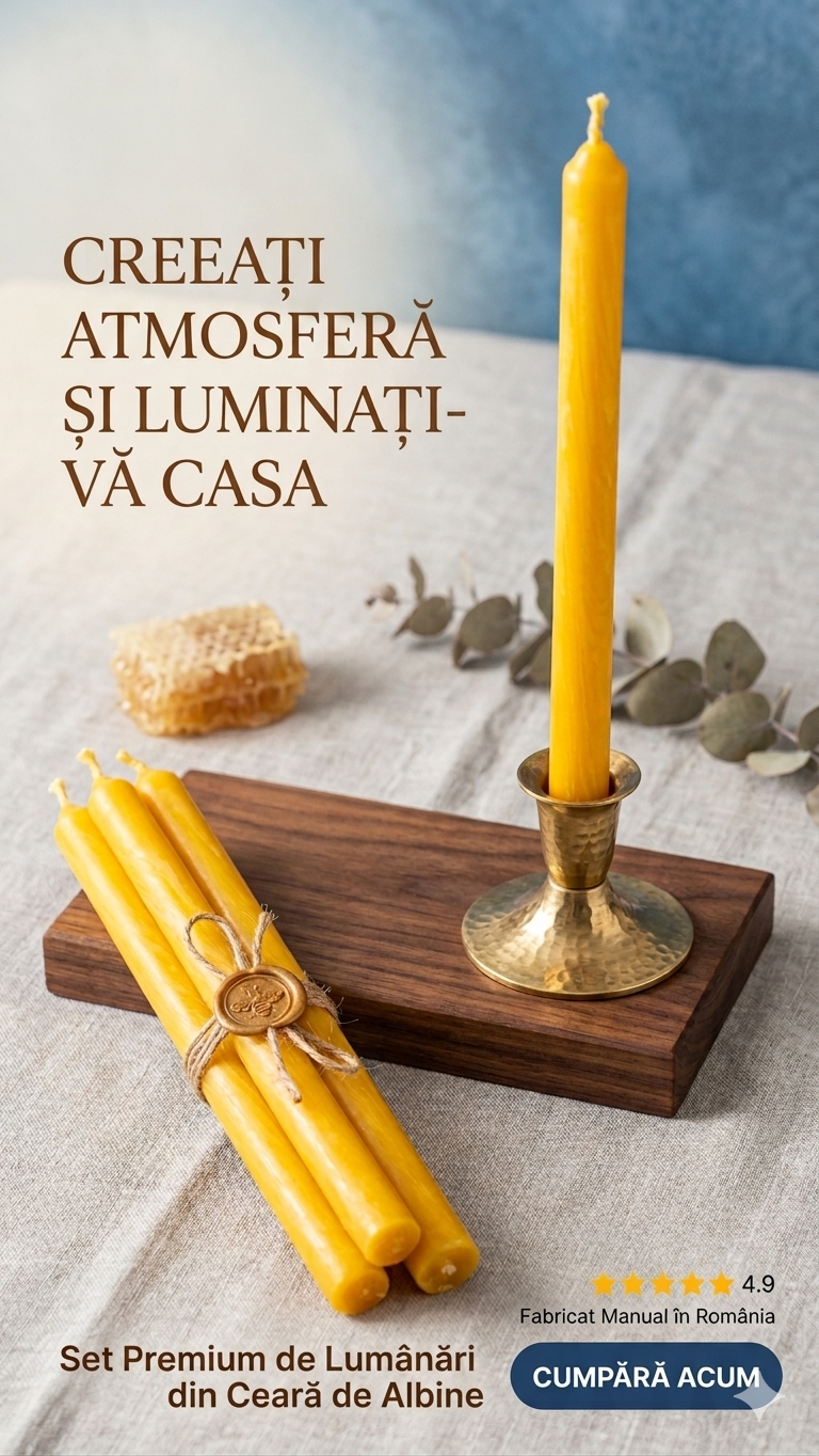 LUMANARI ARTIZANALE DECORATIVE PENTRU UZ CASNIC