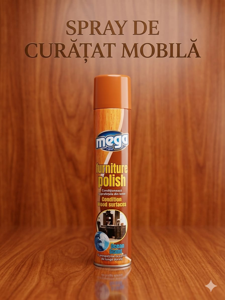 DEO MOBILA/Mega Furniture Polish Spray de Curățat Mobilă – Ocean Scent