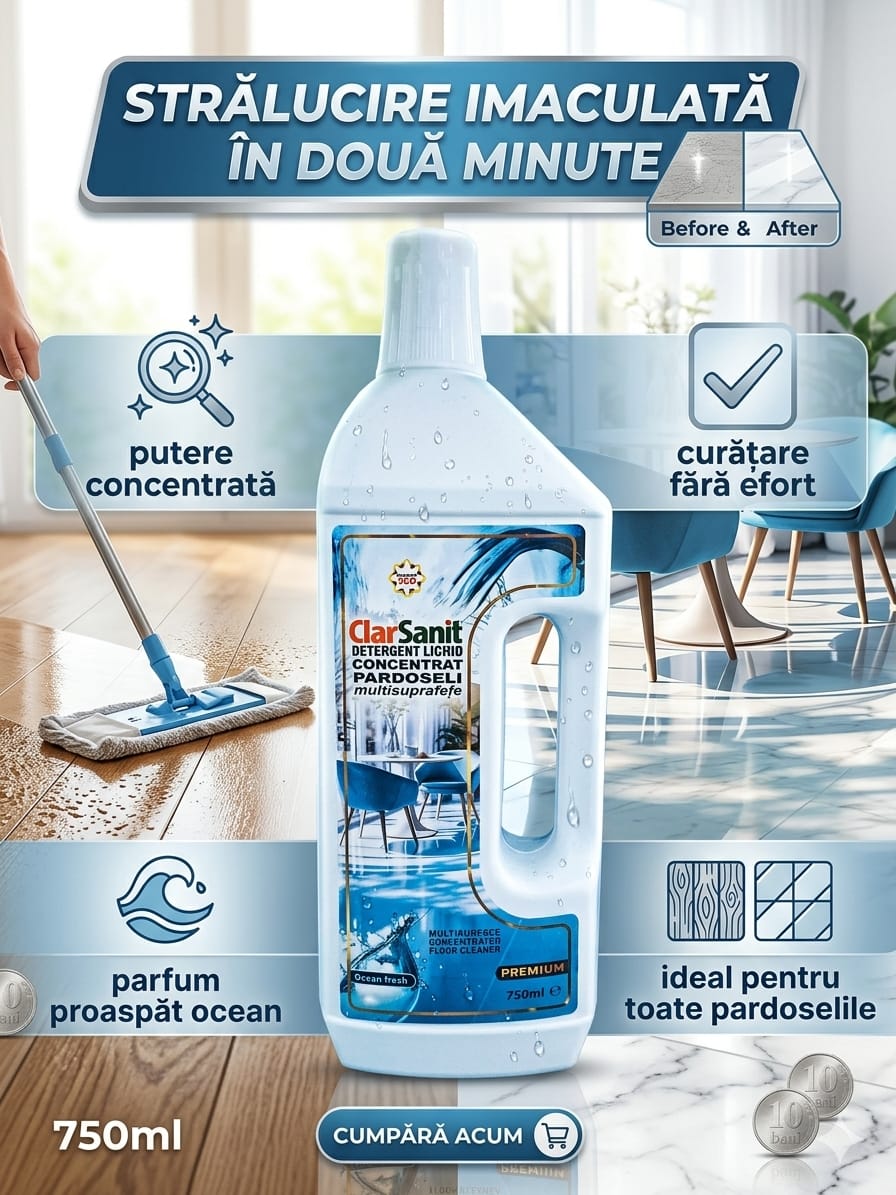 ClarSanit Detergent Lichid Concentrat Pardoseli - 750ml