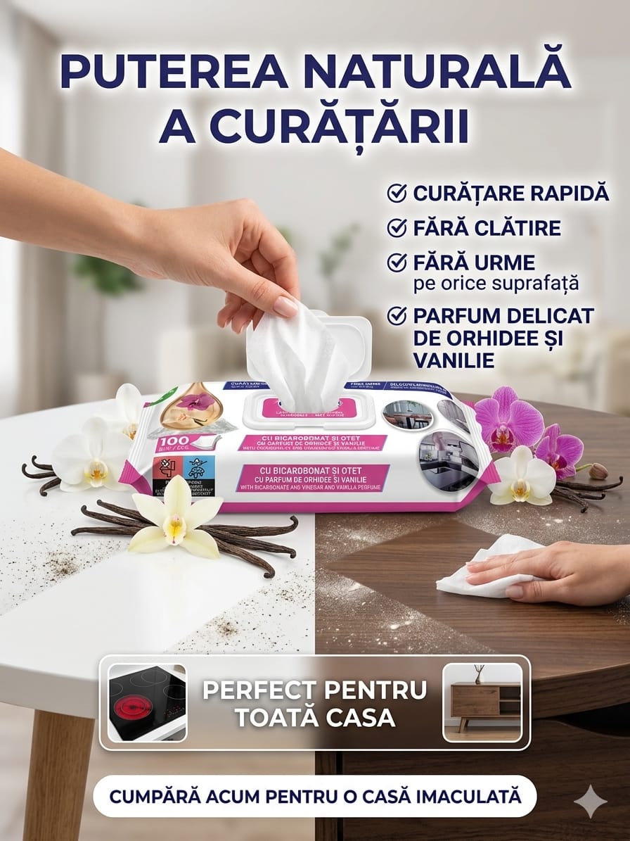 Hygienium Lavete Umede Orhidee si Vanilie - 100 Bucati