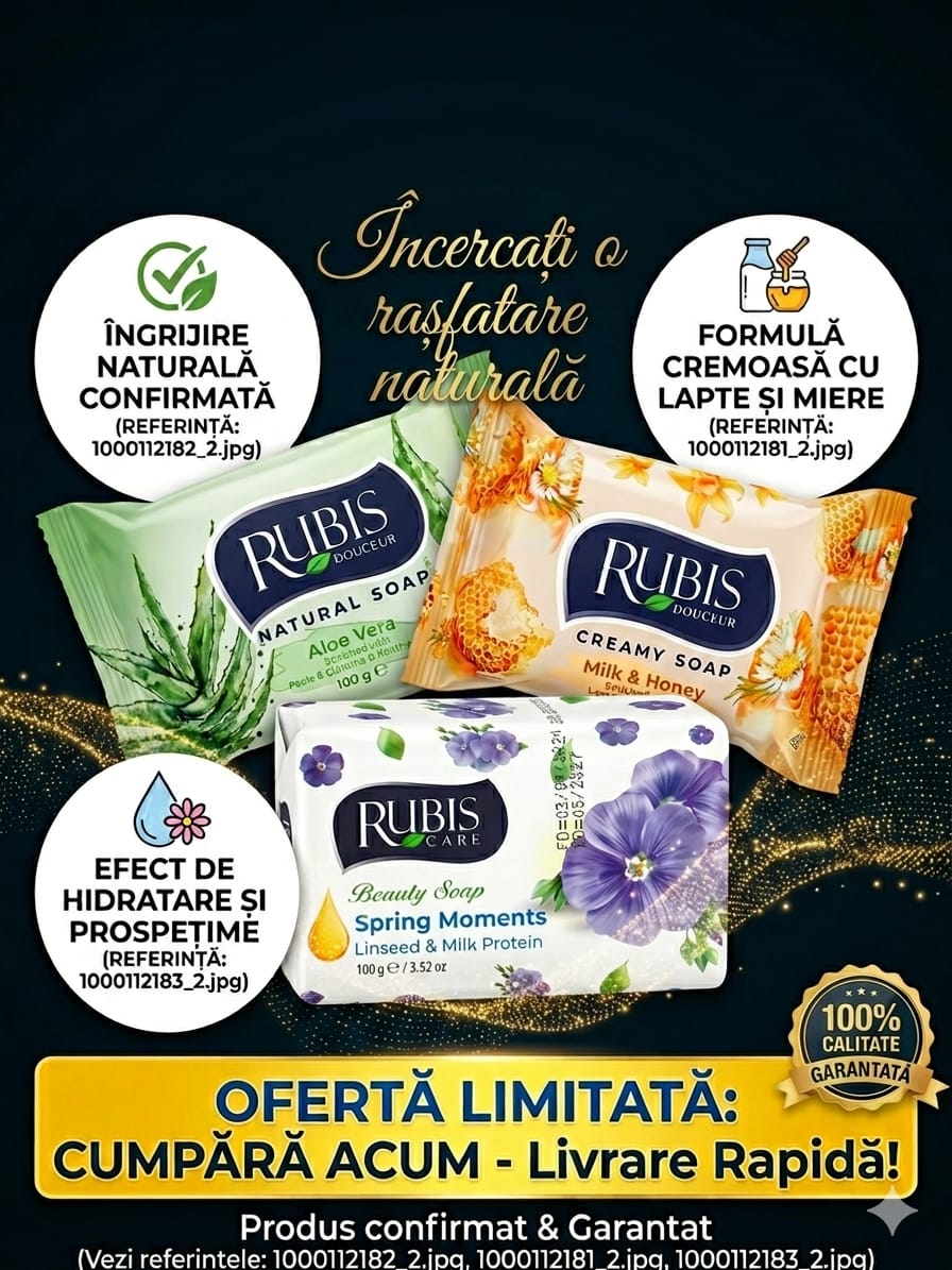 Rubis Beauty Soap Spring Moments - Linseed & Milk Protein 100g