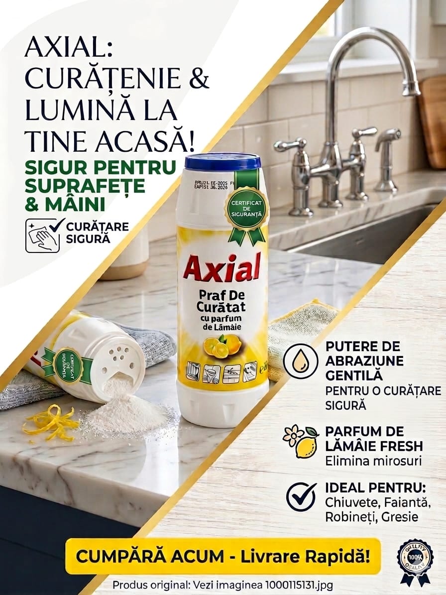 Axial Praf de Curatat cu Parfum de Lamaie