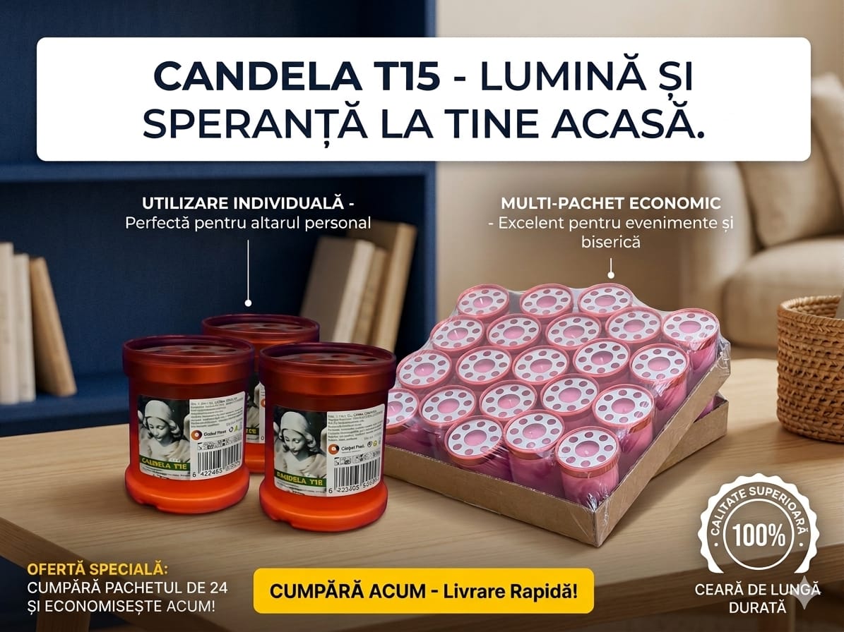 Global Plast Candela T-Seria Premium - Pachet 24 Bucati