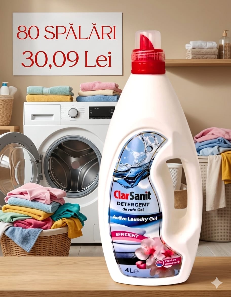 Detergent rufe Gel Flori Primavara 4L - 80 spalari