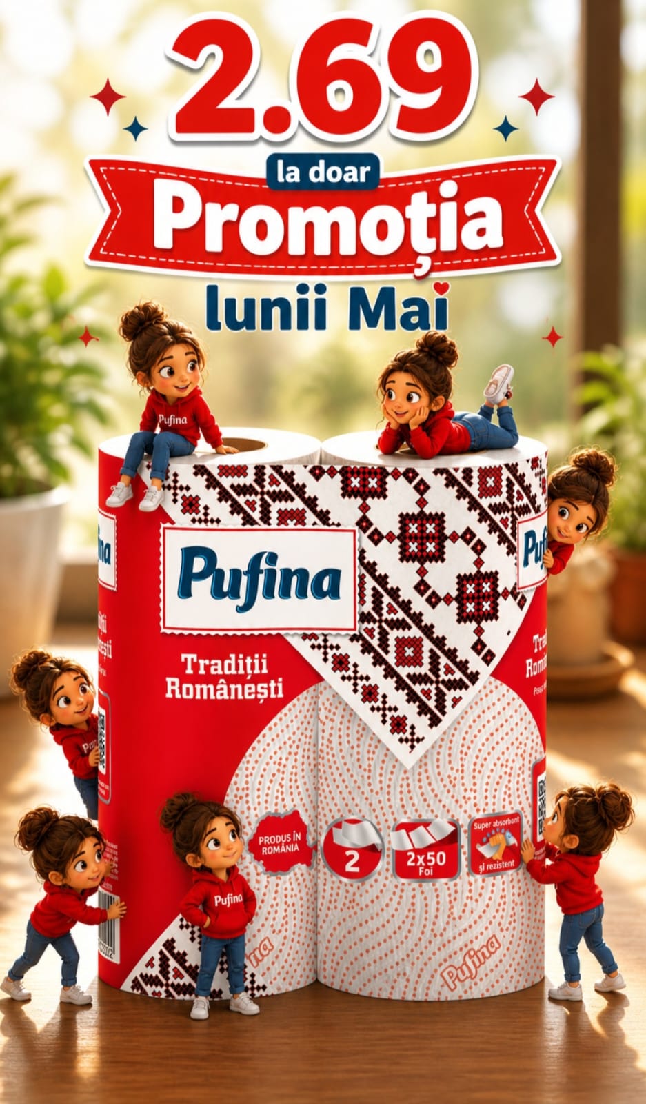 PROSOP PUFINA TRADITII ROMANESTI 2STR 2ROLE/SET-TIPARIT-D