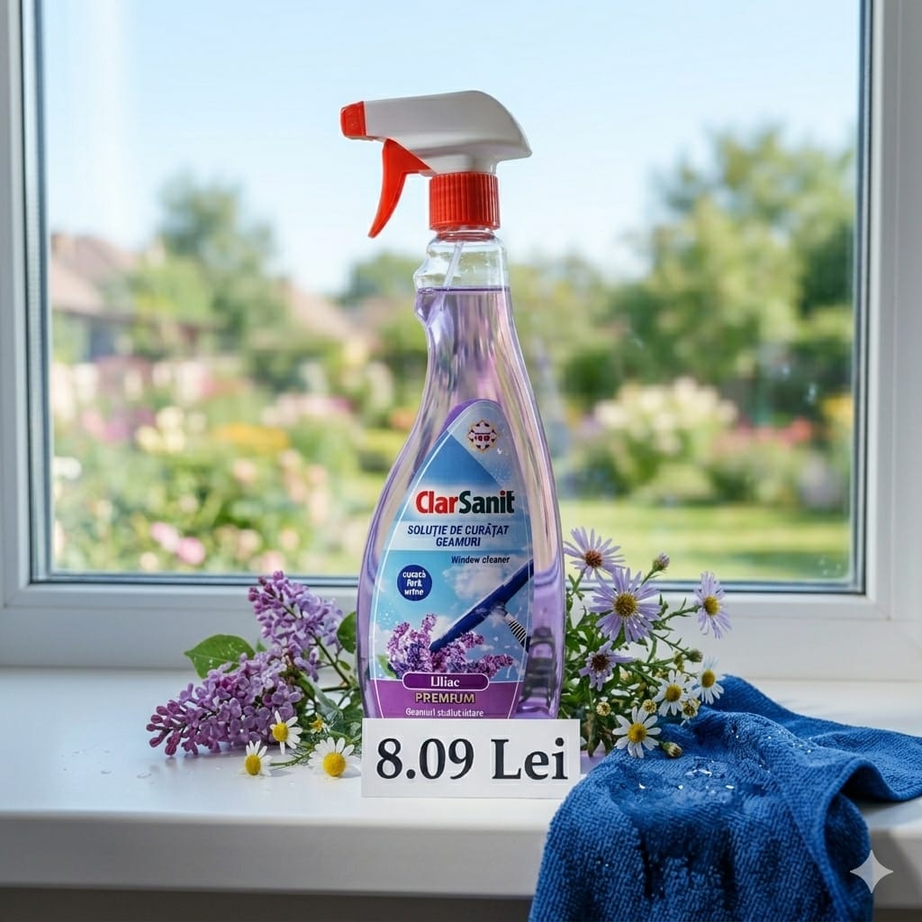 Solutie curatat geamuri ClarSanit Liliac 750ml